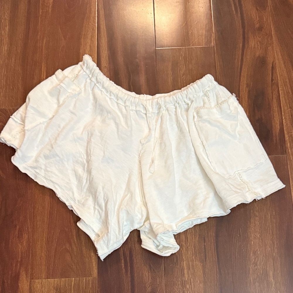 Intimately Free People Oversized Soft White Shorts Size Small